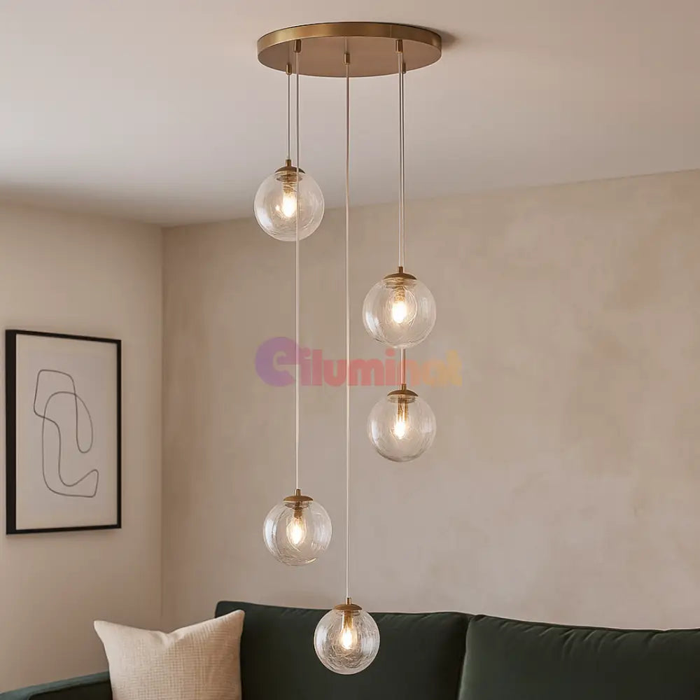 Lustra Abajur 5xG9 Gold AURIE / ABAJUR Lighting Fixtures