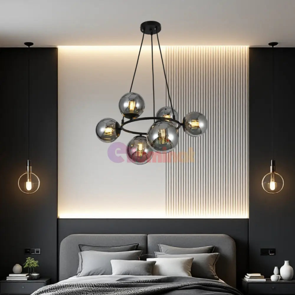 Lustra Abajur 6xE27 NovaLight - VP2413-6 NEAGRA / ABAJUR Chandeliers