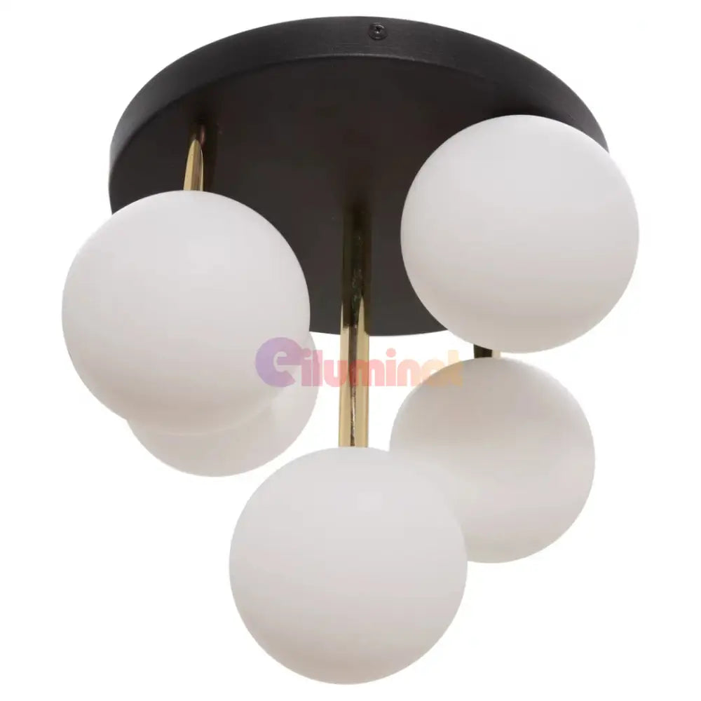 Lustra Abajur 5xG9 Black + Gold Nevalo NEGRU + AURIU / MINIMALIST DESIGN Lighting Fixtures