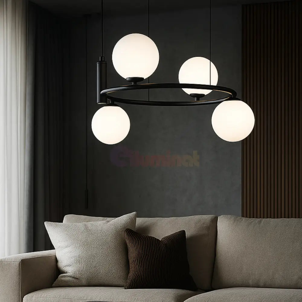 Lustra Abajur Avero 4xG9 BLACK NEAGRA / ABAJUR Chandeliers