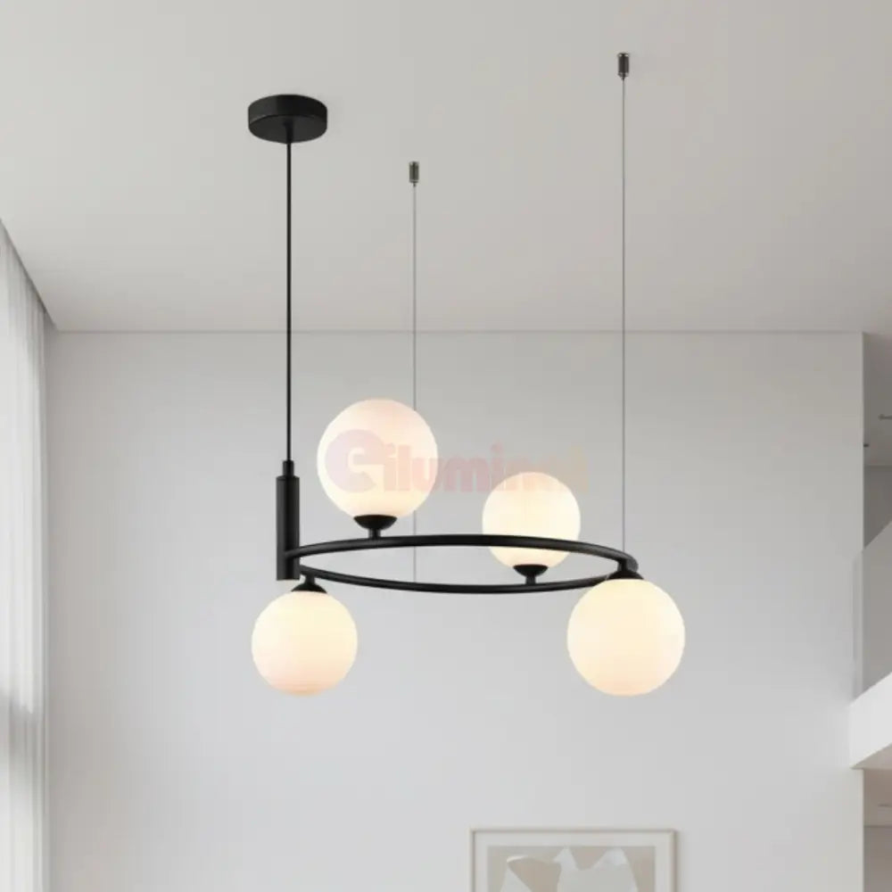 Lustra Abajur Avero 4xG9 BLACK NEAGRA / ABAJUR Chandeliers