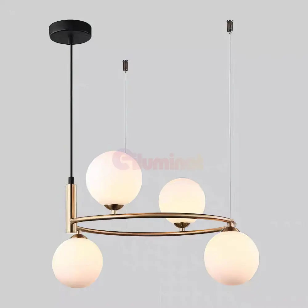 Lustra Abajur 4xG9 Avero Black + Gold NEGRU + AURIU / ABAJUR Chandeliers