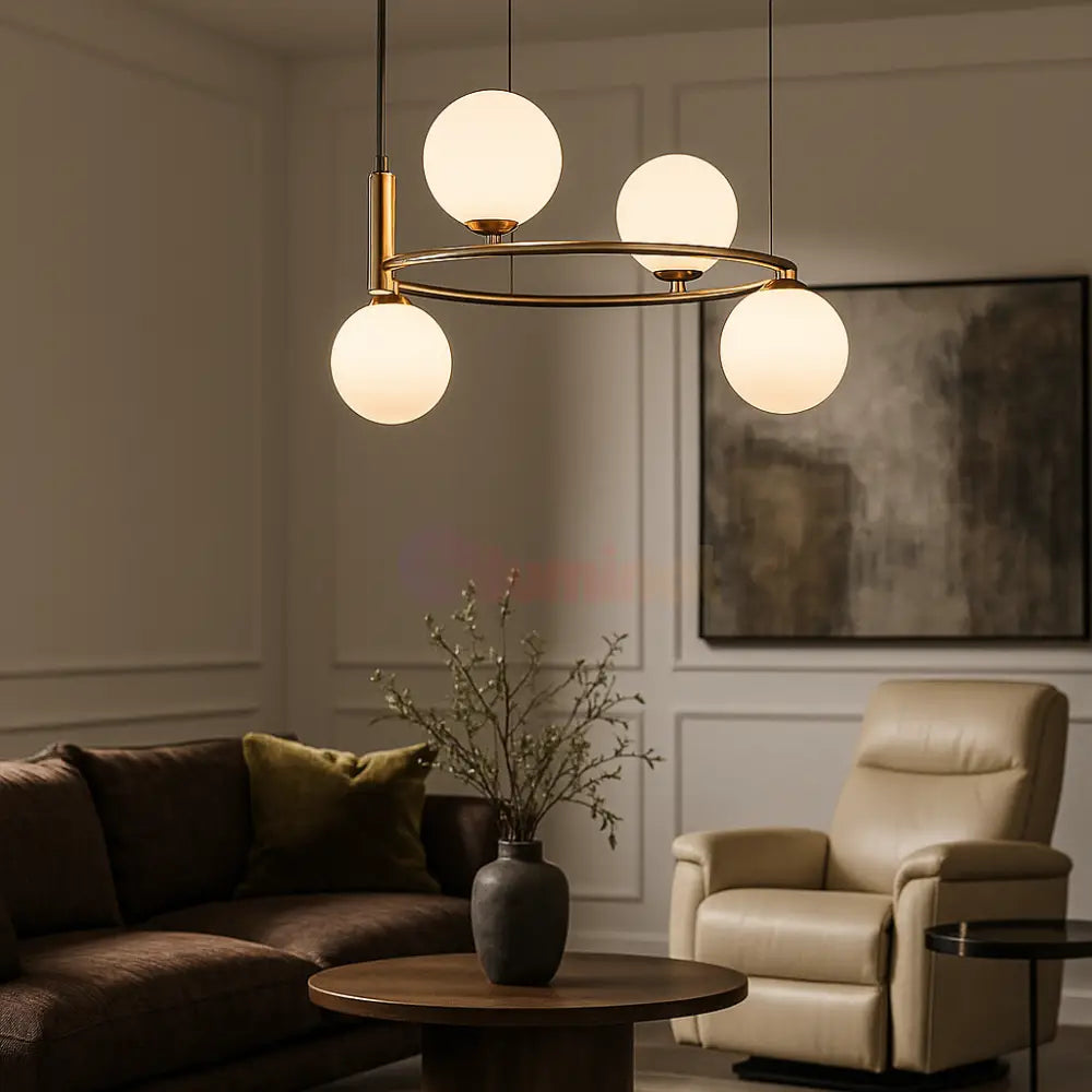 Lustra Abajur 4xG9 Avero Black + Gold NEGRU + AURIU / ABAJUR Chandeliers
