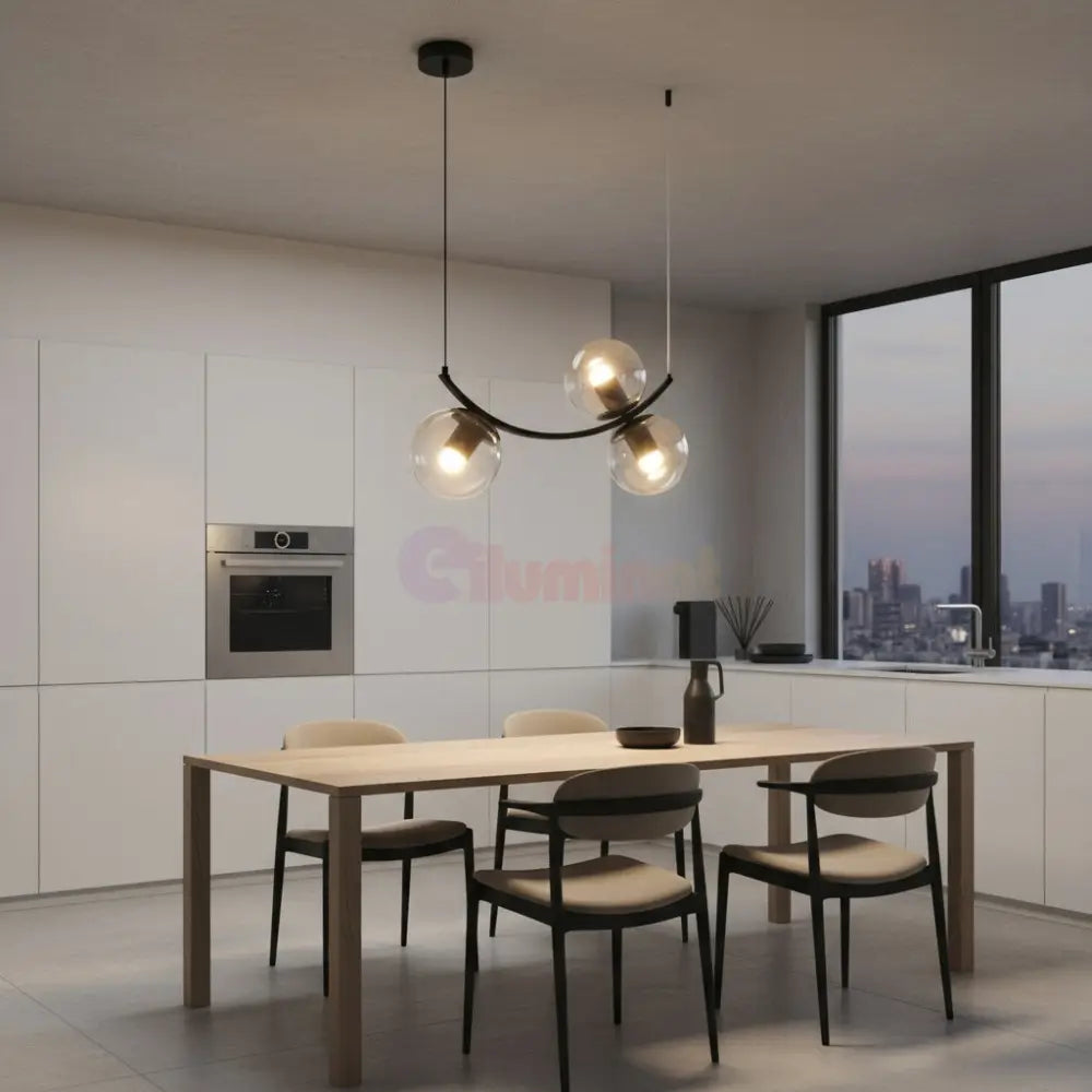 Lustra Abajur Ayra 3xE27 BLACK NEAGRA Chandeliers