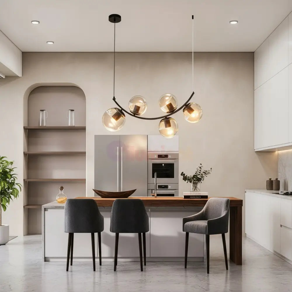 Lustra Abajur Ayra 5xE27 BLACK NEAGRA Chandeliers