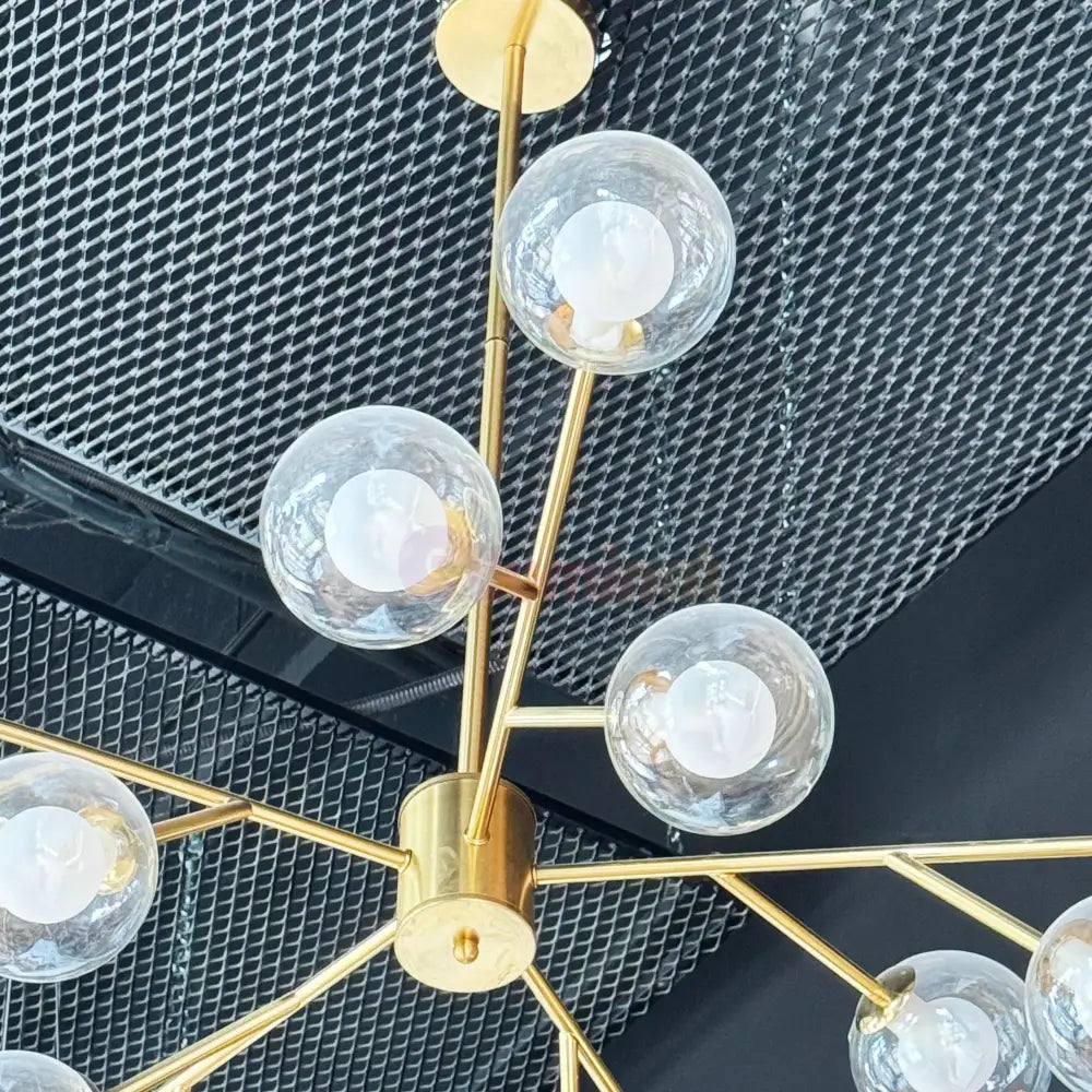 Lustra Abajur BERGAMO Gold 15xG9 AURIE / ABAJUR Chandeliers