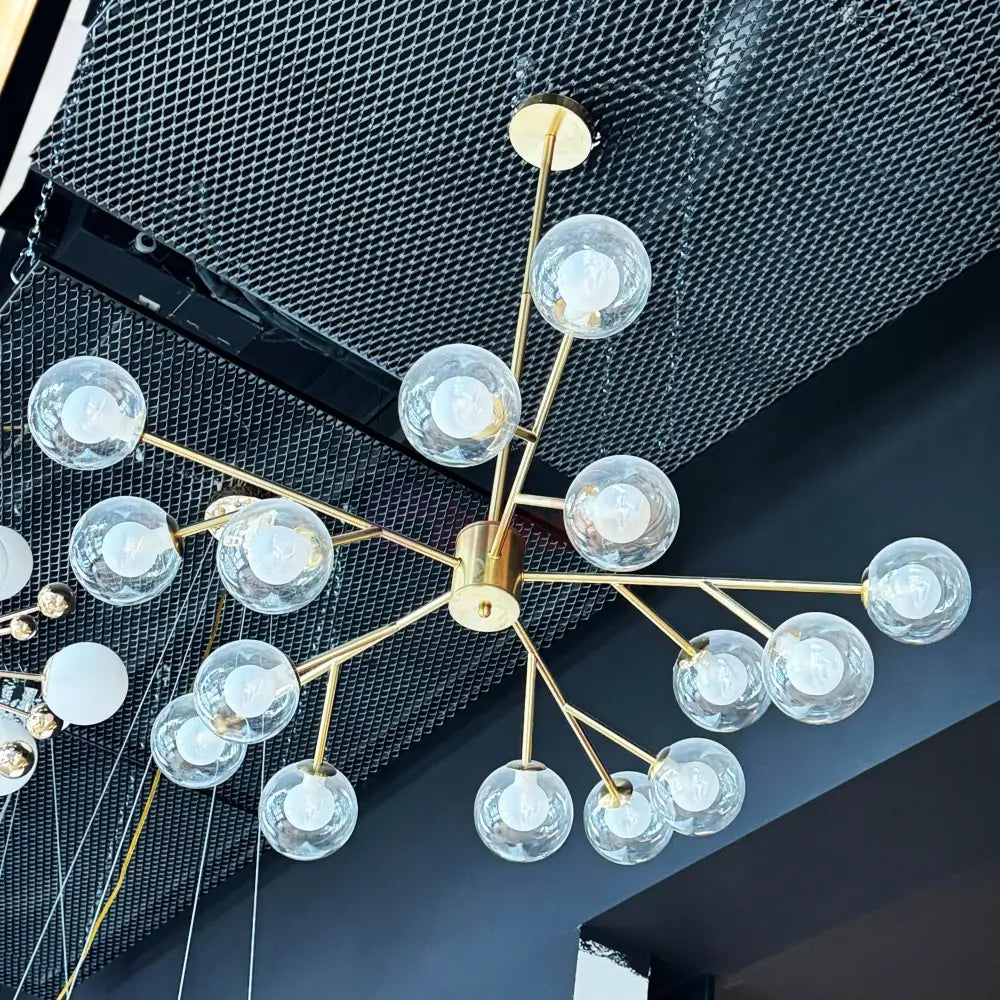 Lustra Abajur BERGAMO Gold 15xG9 AURIE / ABAJUR Chandeliers