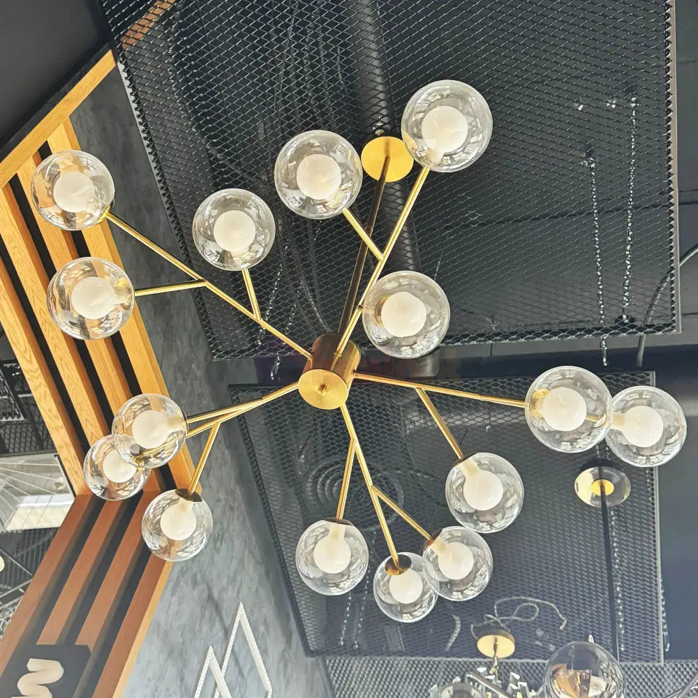 Lustra Abajur BERGAMO Gold 15xG9 AURIE / ABAJUR Chandeliers