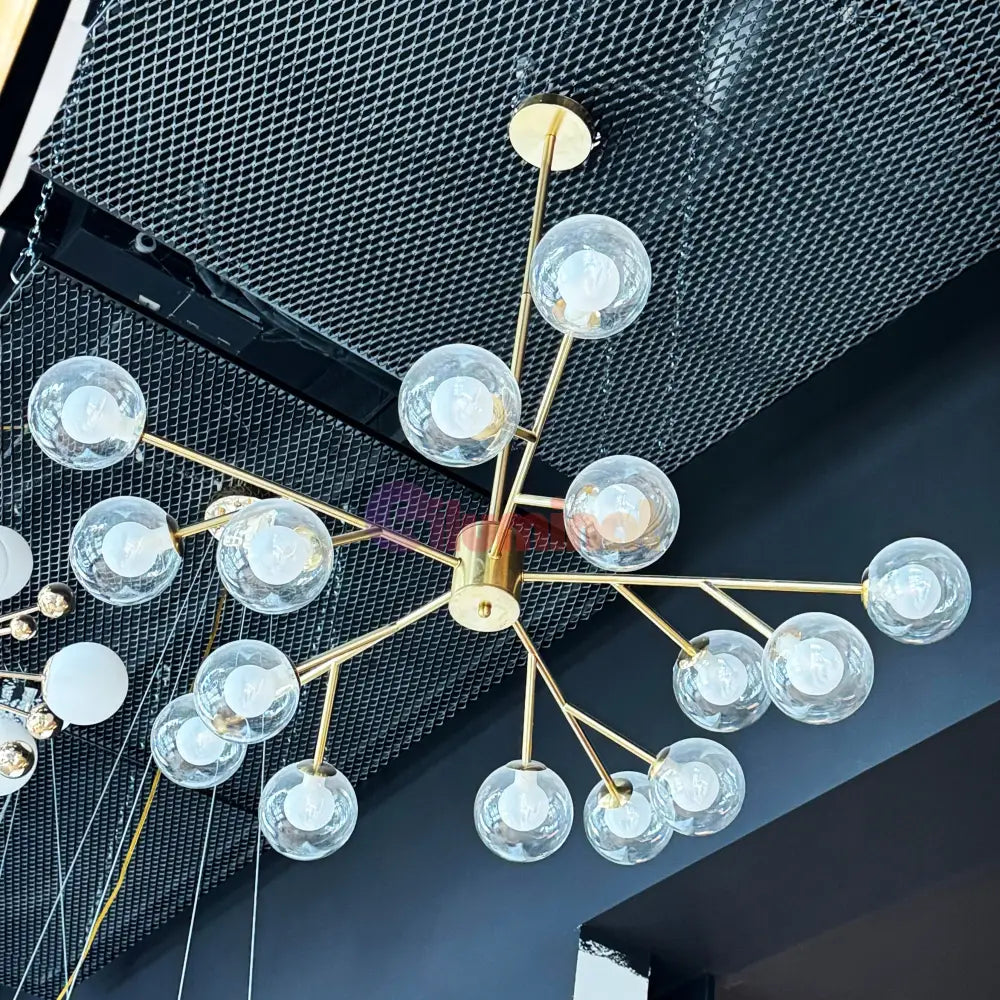 Lustra Abajur BERGAMO Gold 15xG9 AURIE / ABAJUR Chandeliers