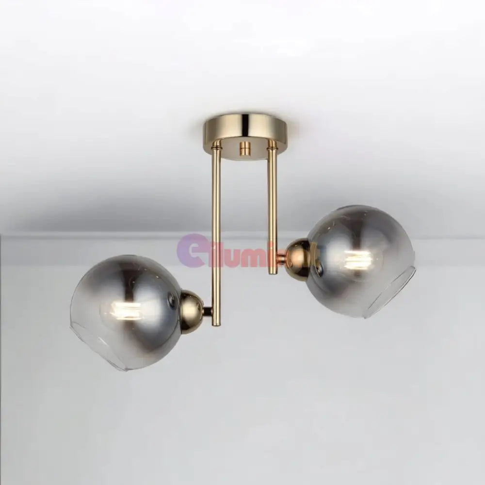 Lustra Abajur Fumuriu Aplicata 2Xe27 Mx413-2 Chandeliers