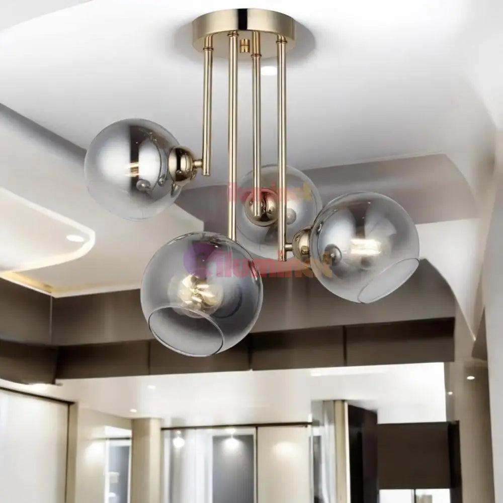 Lustra Abajur Fumuriu Aplicata 4Xe27 Mx413-4 Chandeliers