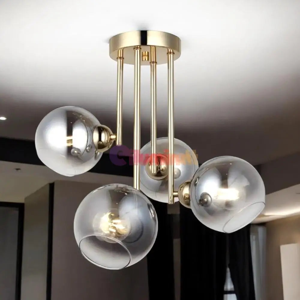 Lustra Abajur Fumuriu Aplicata 4Xe27 Mx413-4 Chandeliers