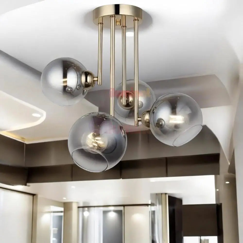 Lustra Abajur Fumuriu Aplicata 4Xe27 Mx413-4 Chandeliers