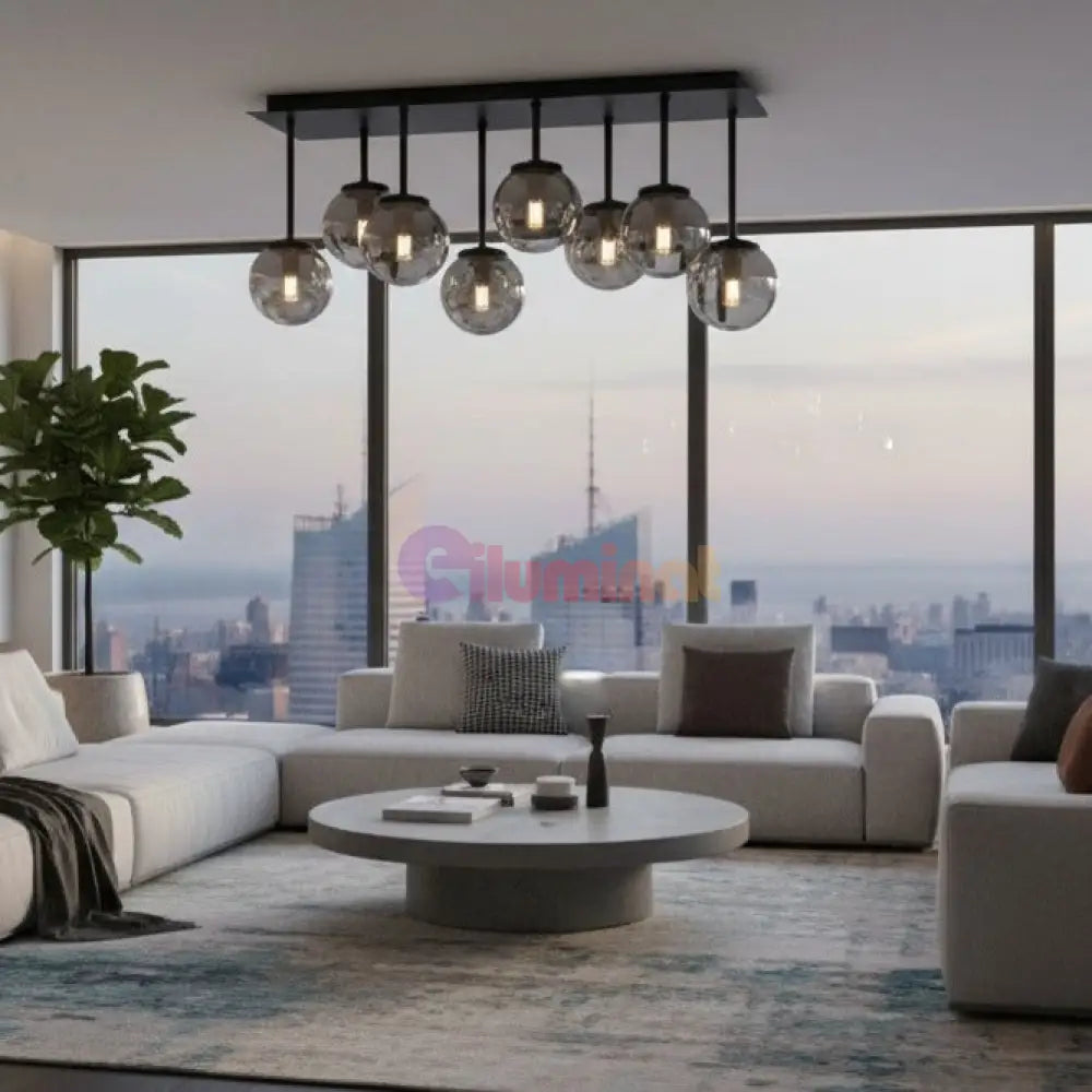 Lustra Abajur Fumuriu Black Rivendell NEAGRA / ABAJUR Chandeliers