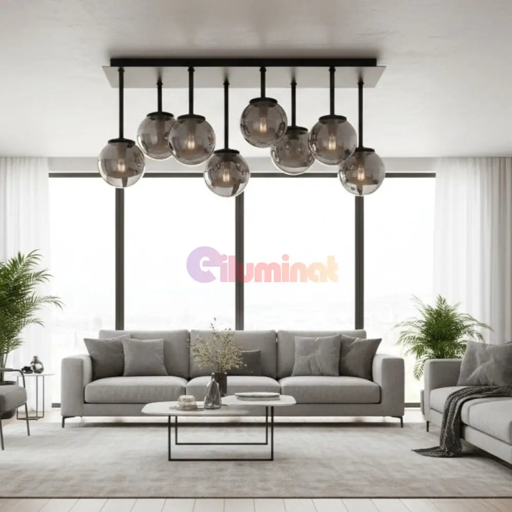 Lustra Abajur Fumuriu Black Rivendell NEAGRA / ABAJUR Chandeliers