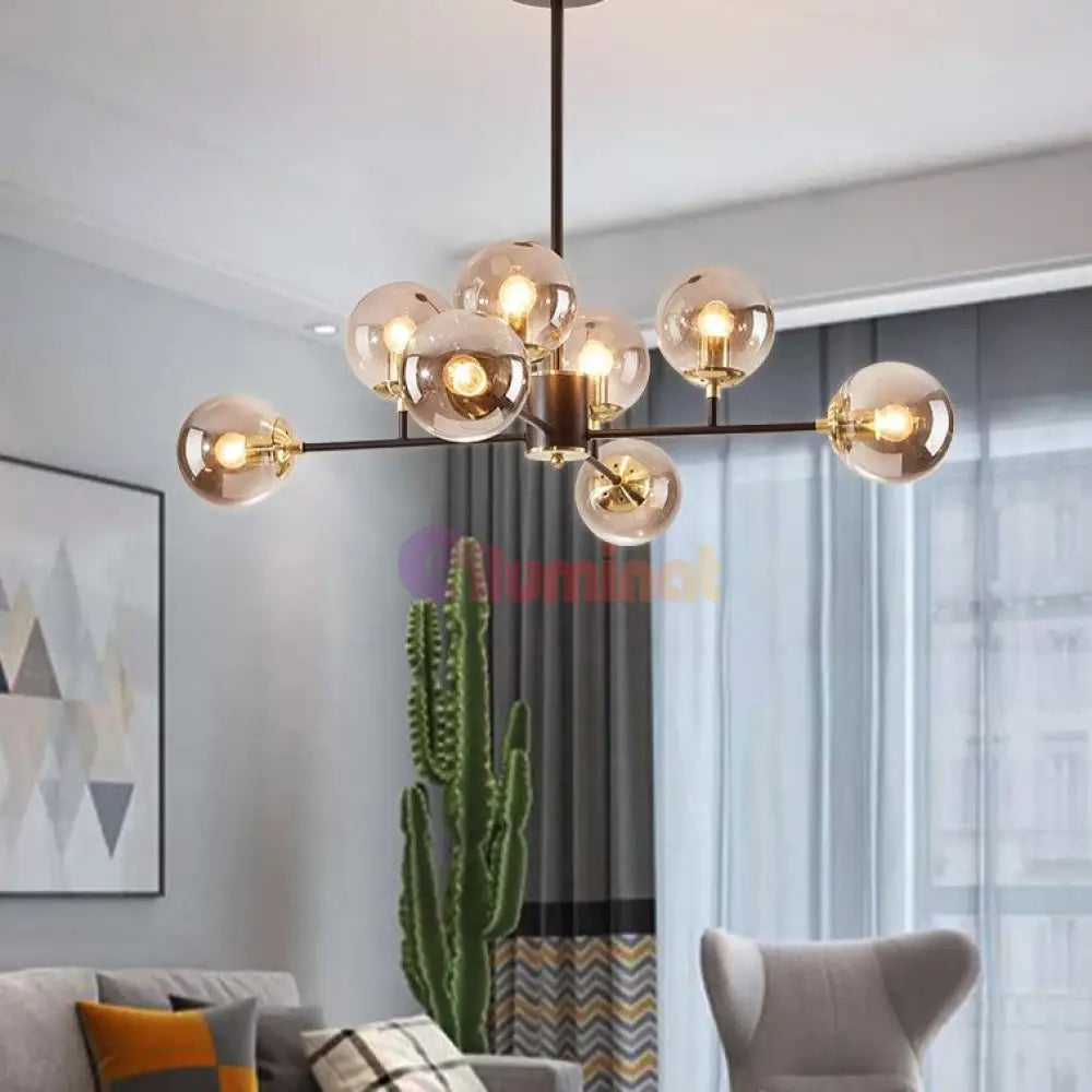 Lustra Abajur Fumuriu Cairo 8Xe27 Chandeliers