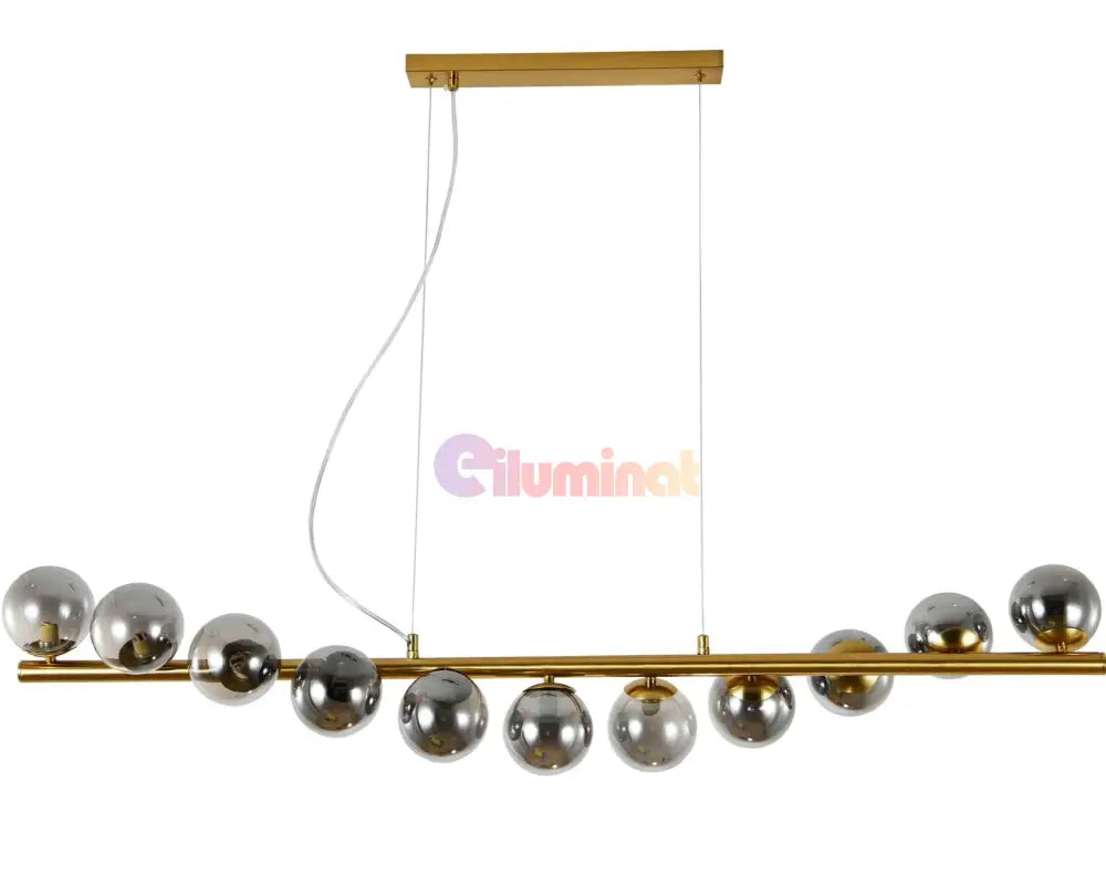 Lustra Abajur Fumuriu Gold Liniara Dx220-11 Chandeliers