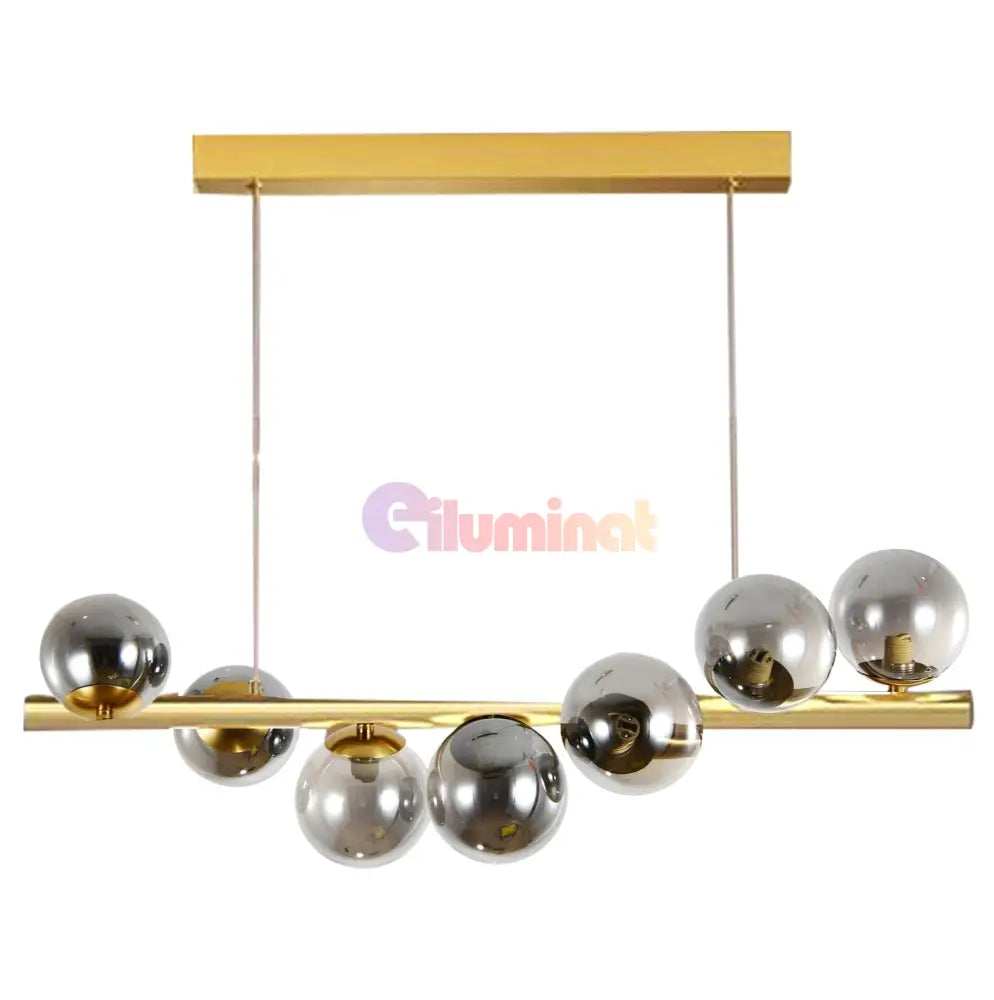 Lustra Abajur Fumuriu Gold Liniara Dx220-7 Chandeliers