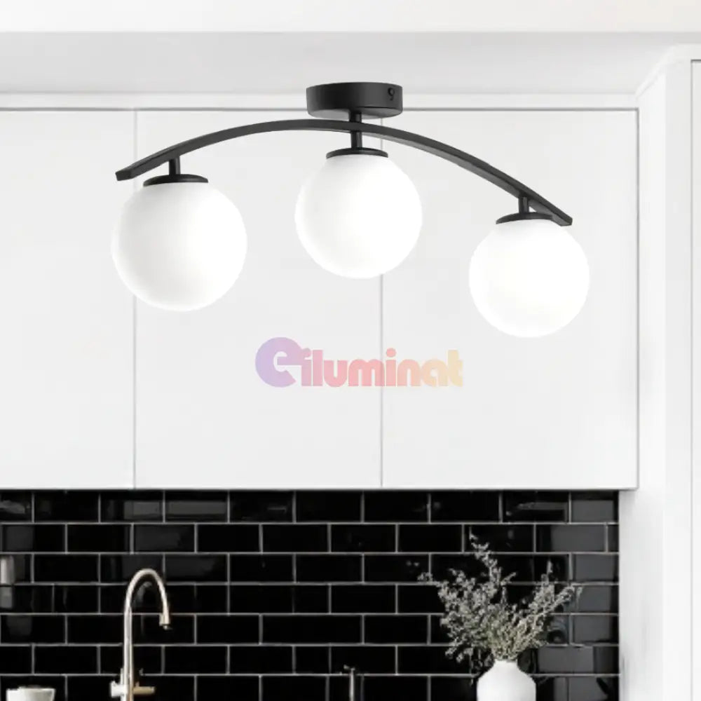 Lustra Abajur 3xE27 Arc Halo - 2601-3 NEAGRA / ABAJUR Chandeliers