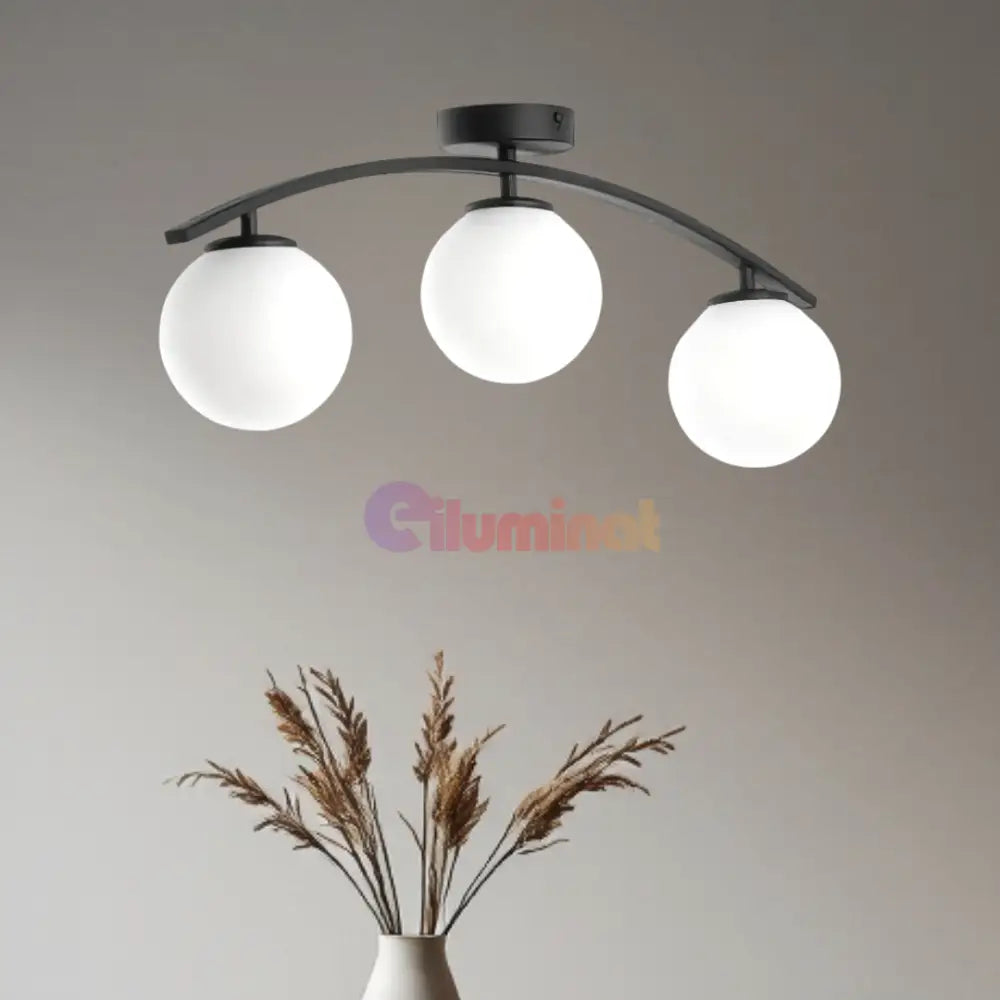 Lustra Abajur 3xE27 Arc Halo - 2601-3 NEAGRA / ABAJUR Chandeliers