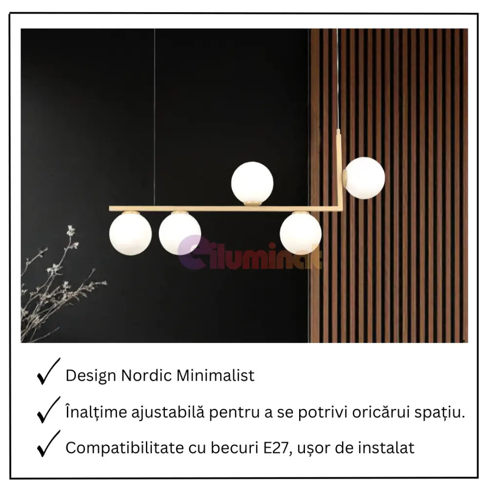 Lustra Abajur 5xG9 Nordic Glow - 8873-5 AURIU / ABAJUR Chandeliers