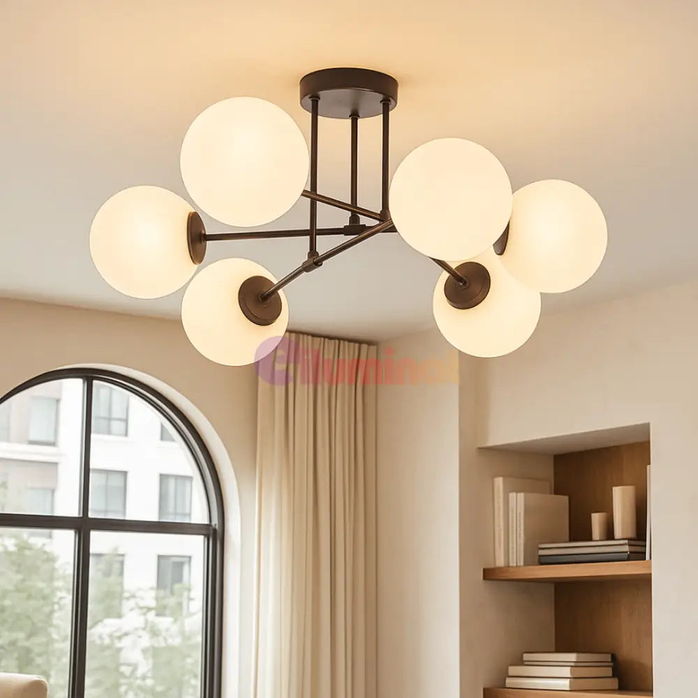 Lustra Abajur 6xG9 Black NEAGRA / ABAJUR Chandeliers