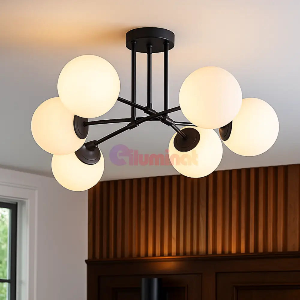 Lustra Abajur 6xG9 Black NEAGRA / ABAJUR Chandeliers
