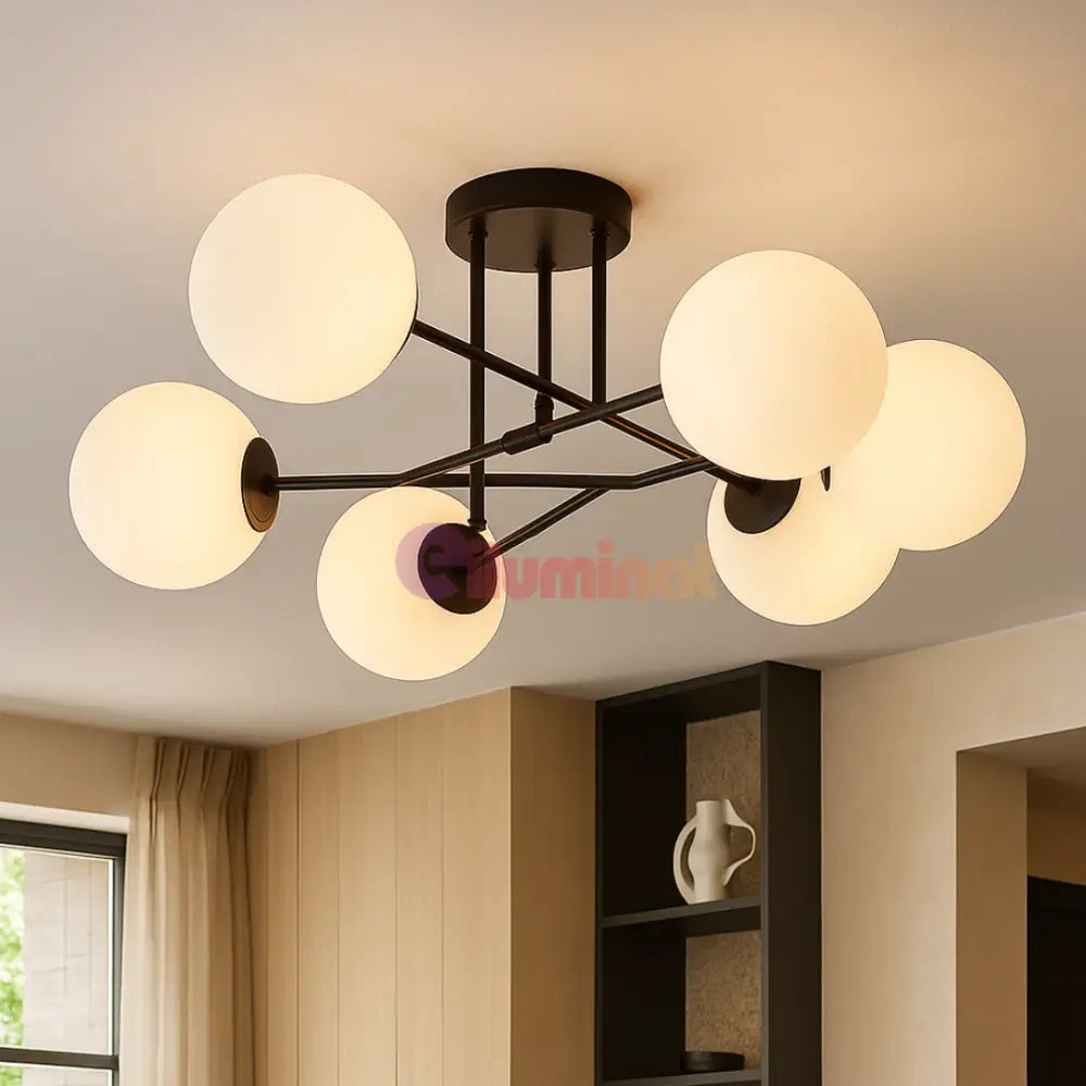 Lustra Abajur 6xG9 Black NEAGRA / ABAJUR Chandeliers