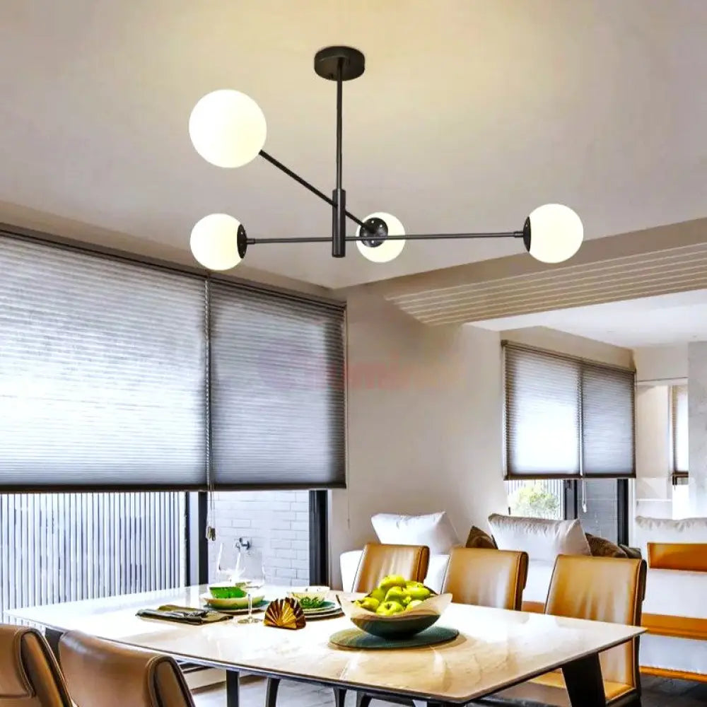 Lustra Abajur Mat Black 4Xe27 - 8837/4 Chandeliers
