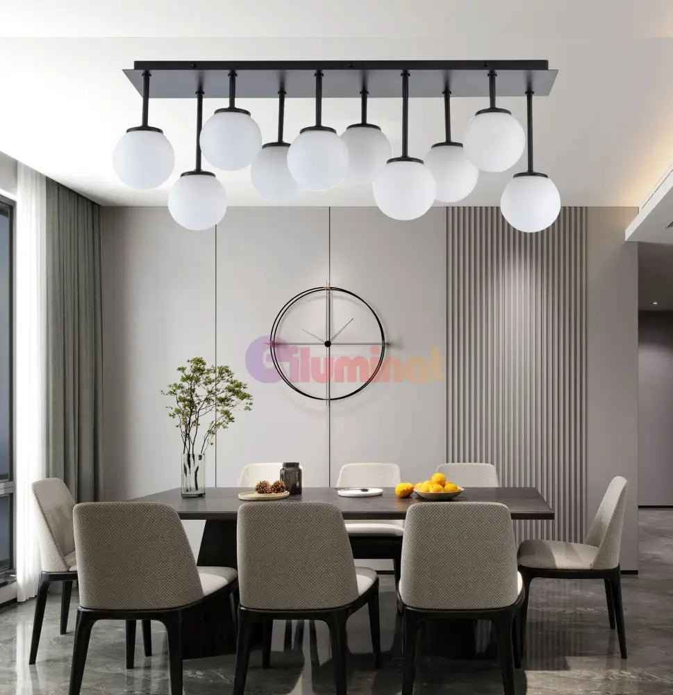 Lustra Abajur Mat Black Rivendell NEAGRA / ABAJUR Chandeliers