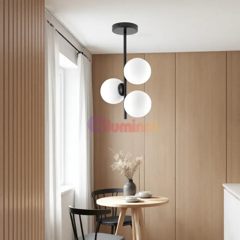 Lustra Abajur 3xE27 MAT BLACK - 8867-3 NEAGRA / ABAJUR Chandeliers
