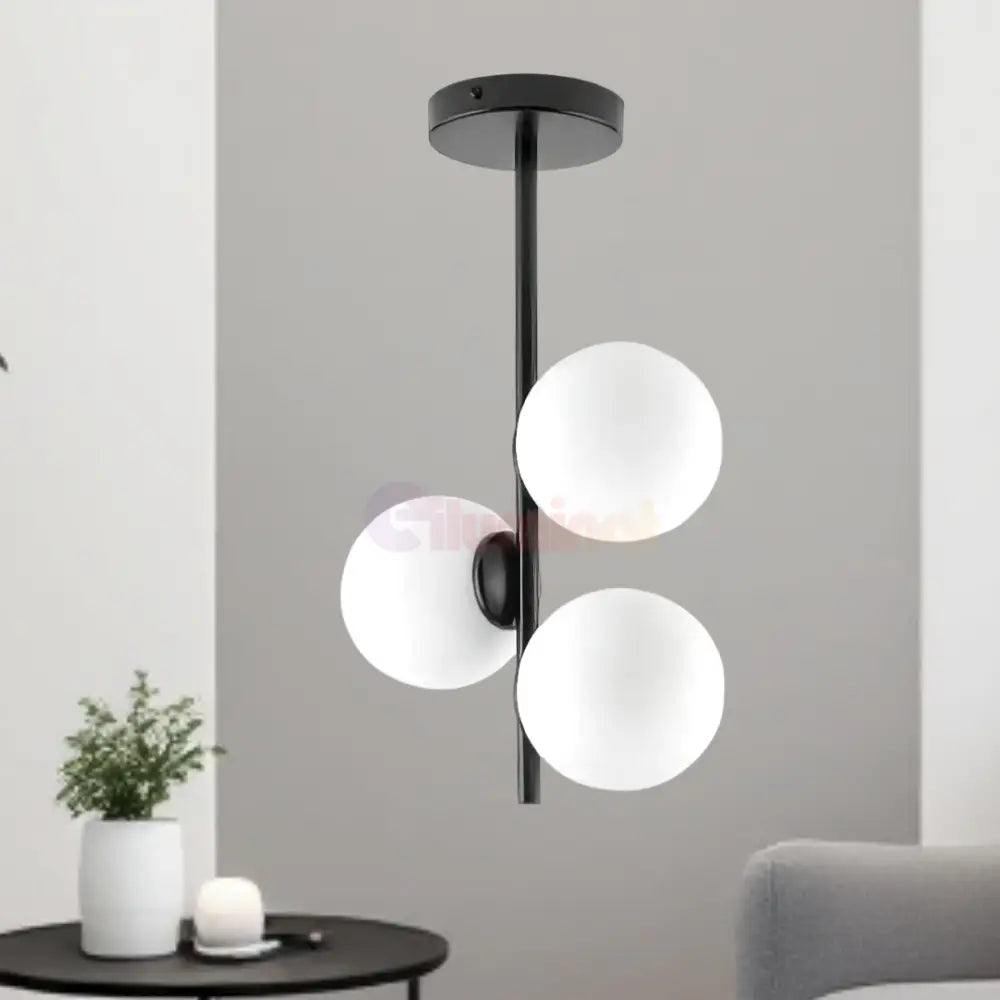 Lustra Abajur 3xE27 MAT BLACK - 8867-3 NEAGRA / ABAJUR Chandeliers