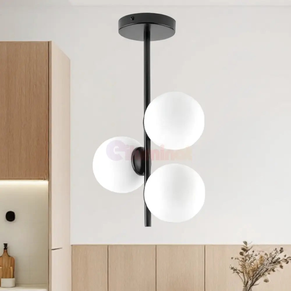 Lustra Abajur 3xE27 MAT BLACK - 8867-3 NEAGRA / ABAJUR Chandeliers