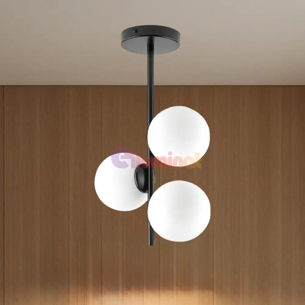 Lustra Abajur 3xE27 MAT BLACK - 8867-3 NEAGRA / ABAJUR Chandeliers