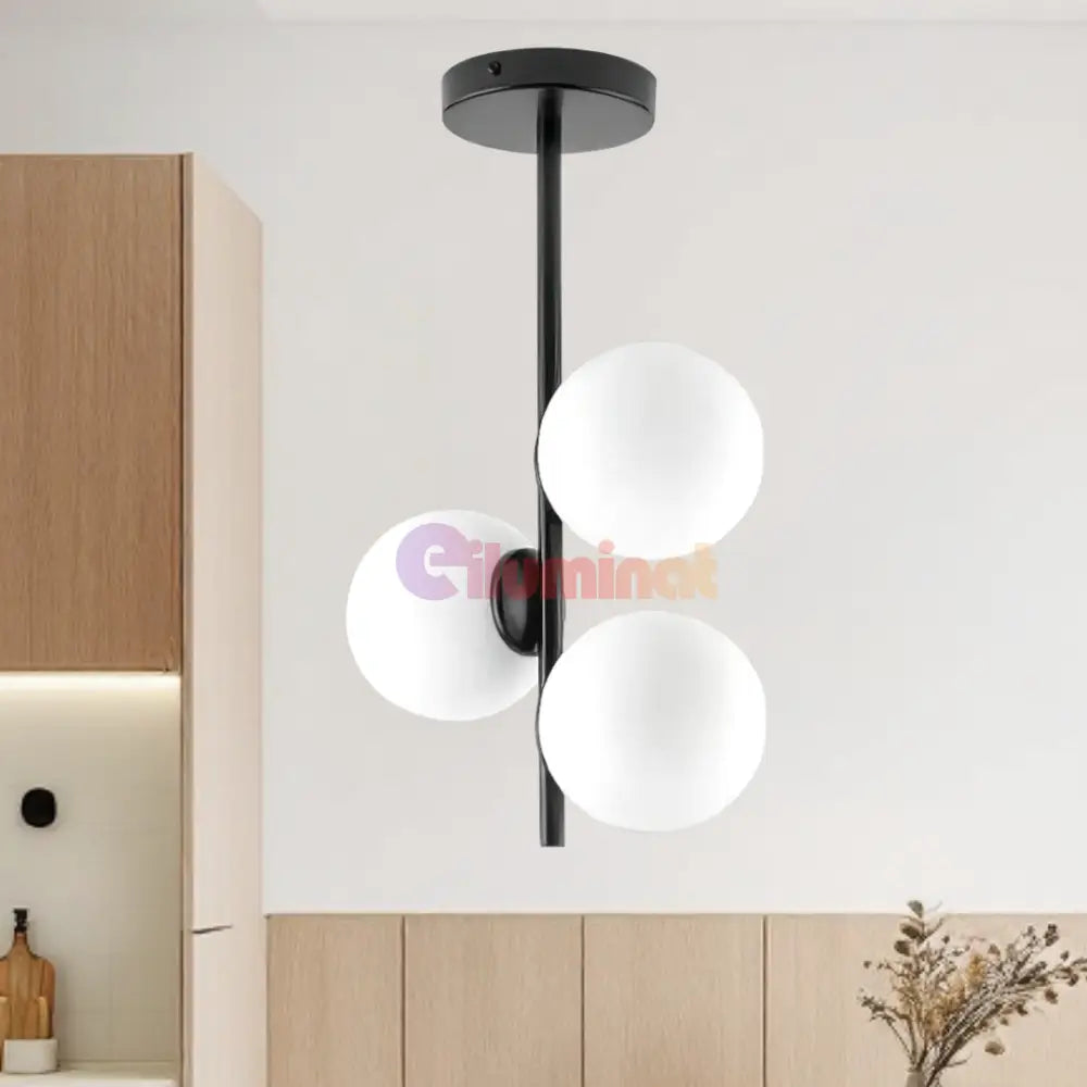 Lustra Abajur 3xE27 MAT BLACK - 8867-3 NEAGRA / ABAJUR Chandeliers