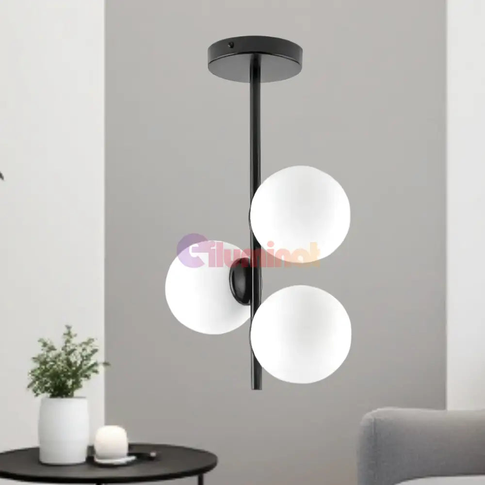 Lustra Abajur 3xE27 MAT BLACK - 8867-3 NEAGRA / ABAJUR Chandeliers