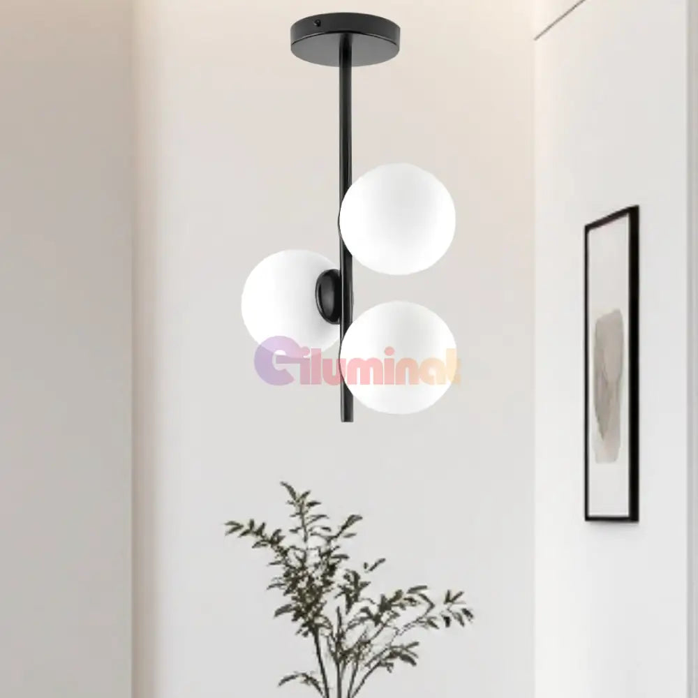 Lustra Abajur 3xE27 MAT BLACK - 8867-3 NEAGRA / ABAJUR Chandeliers