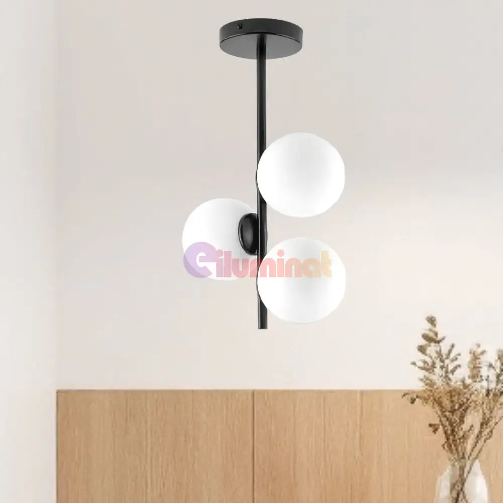 Lustra Abajur 3xE27 MAT BLACK - 8867-3 NEAGRA / ABAJUR Chandeliers