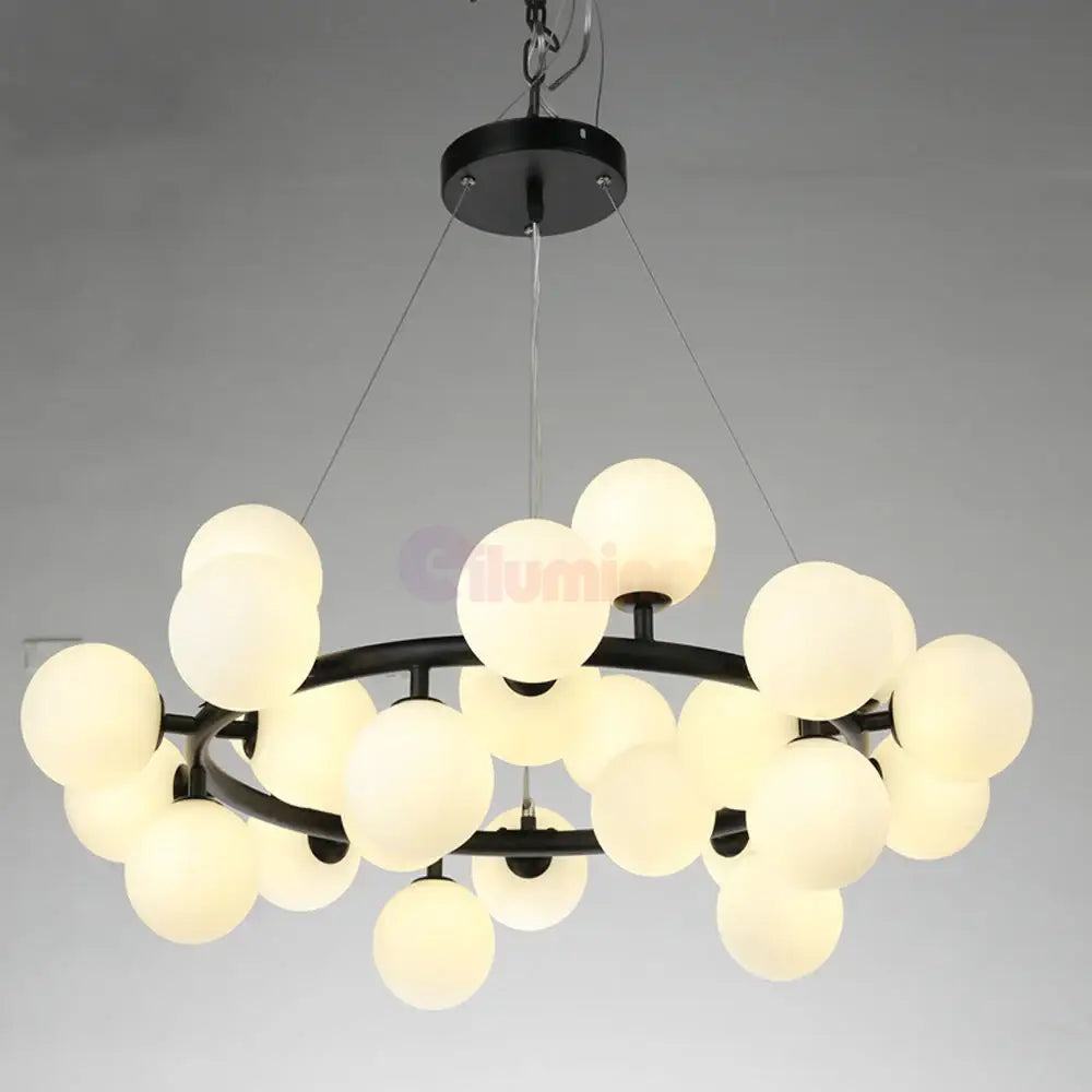 Lustra Abajur MAT Black Rotunda 25xG9 70CM NEAGRA / ABAJUR Chandeliers