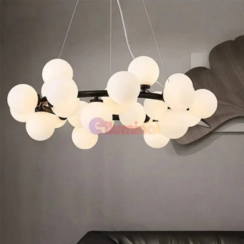 Lustra Abajur MAT Black Rotunda 25xG9 70CM NEAGRA / ABAJUR Chandeliers