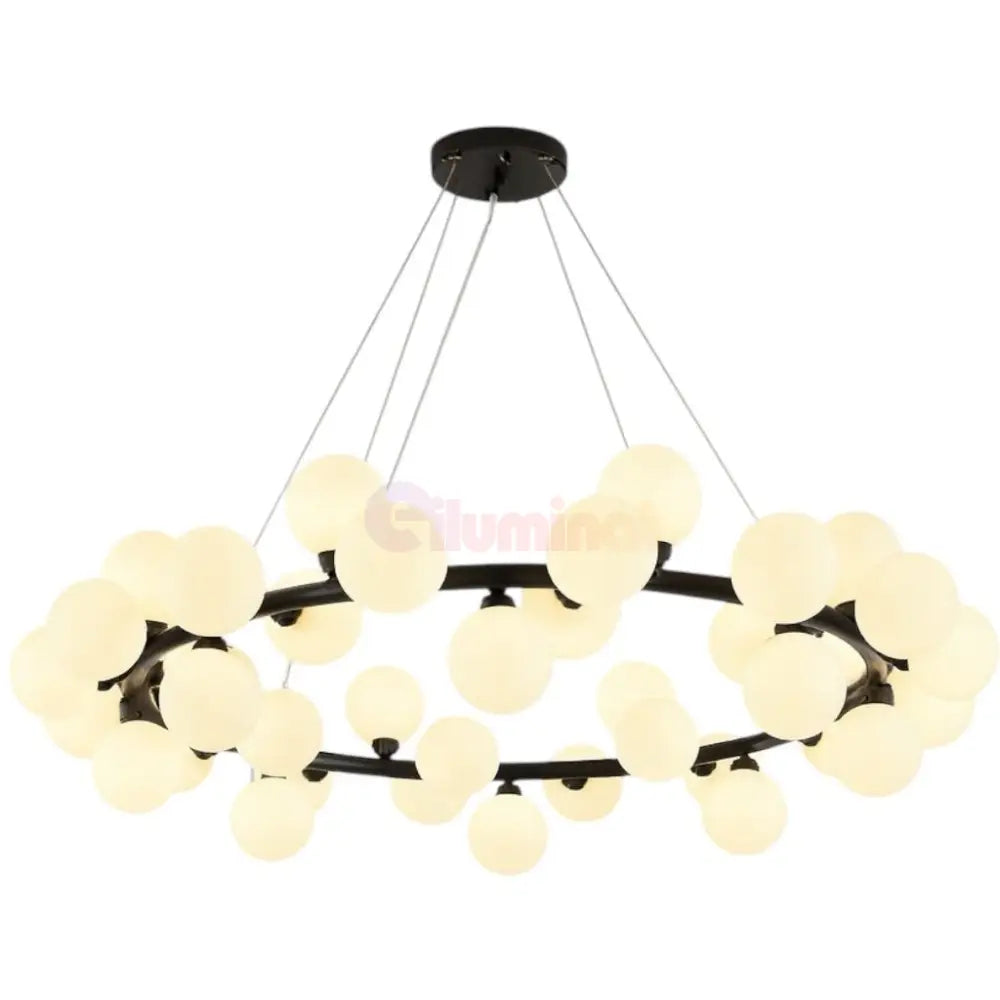 Lustra Abajur MAT Black Rotunda 45xG9 103CM NEAGRA / ABAJUR Chandeliers