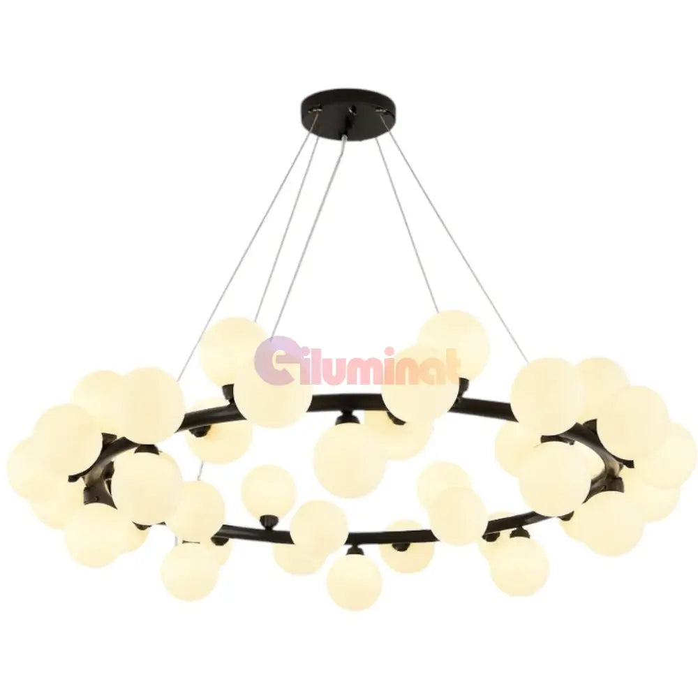 Lustra Abajur MAT Black Rotunda 45xG9 103CM NEAGRA / ABAJUR Chandeliers