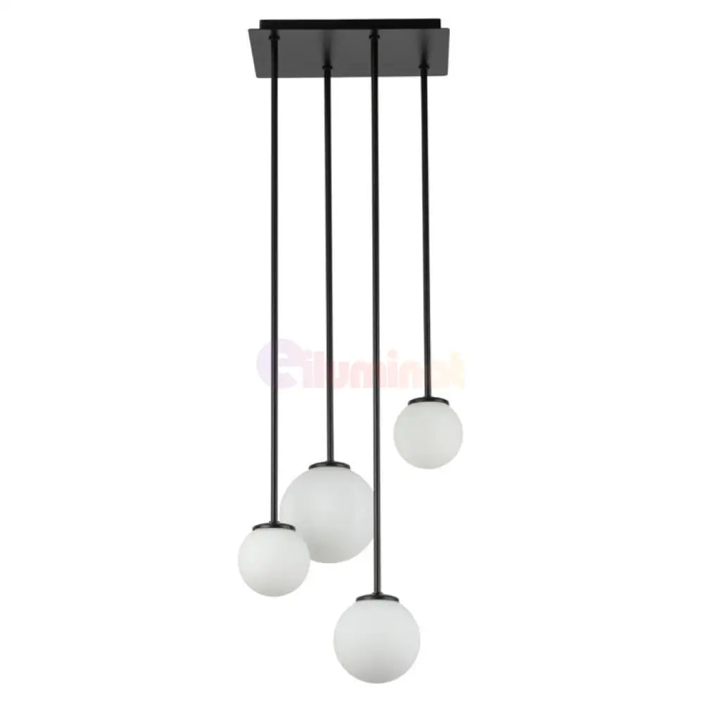 Lustra Abajur MAT Black SIGMA 4xE27 NEAGRA / ABAJUR Chandeliers