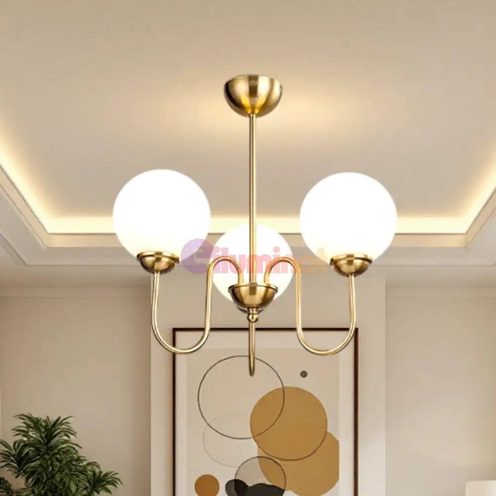 Lustra Abajur MAT GOLD 3XE27 DX2411-3 AURIE / ABAJUR Chandeliers