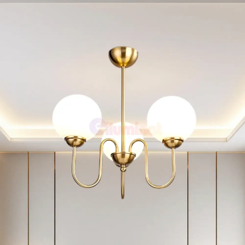 Lustra Abajur MAT GOLD 3XE27 DX2411-3 AURIE / ABAJUR Chandeliers