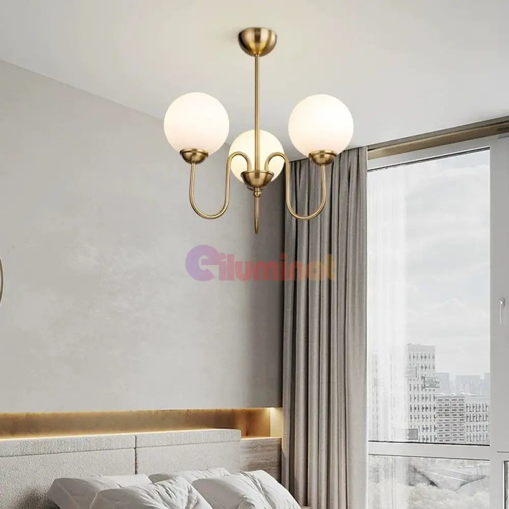 Lustra Abajur MAT GOLD 3XE27 DX2411-3 AURIE / ABAJUR Chandeliers