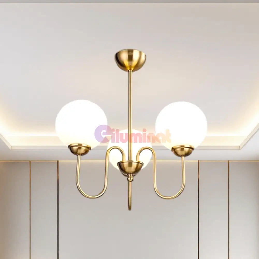 Lustra Abajur MAT GOLD 3XE27 DX2411-3 AURIE / ABAJUR Chandeliers