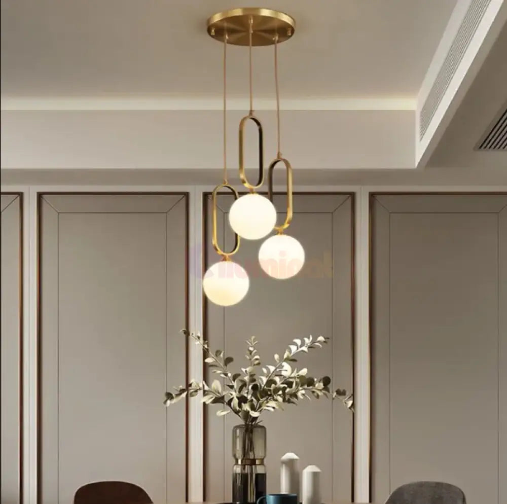 Lustra Abajur Mat Gold 3Xe27 Mx152-3 Chandeliers