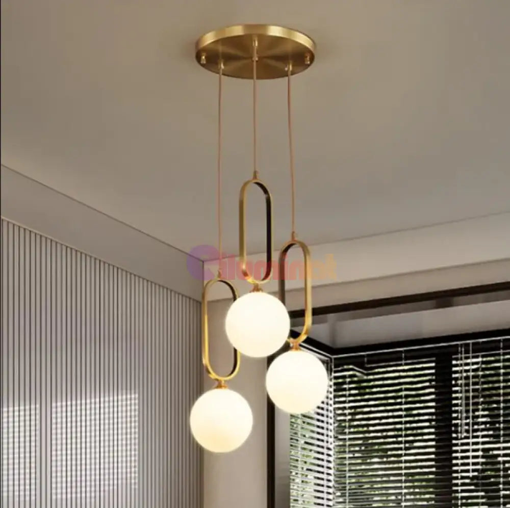 Lustra Abajur Mat Gold 3Xe27 Mx152-3 Chandeliers