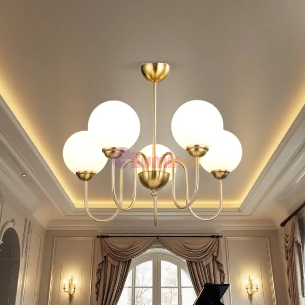 Lustra Abajur MAT GOLD 5XE27 DX2411-5 AURIE / ABAJUR Chandeliers